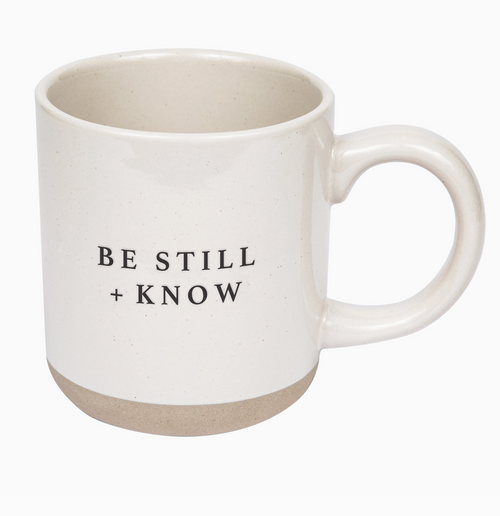 Be Still + Know Mug – Inspirational Ceramic Coffee Cup